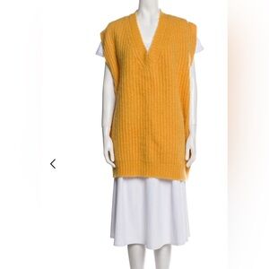 Calvin Klein Collection Mustard V-Neck Sweater